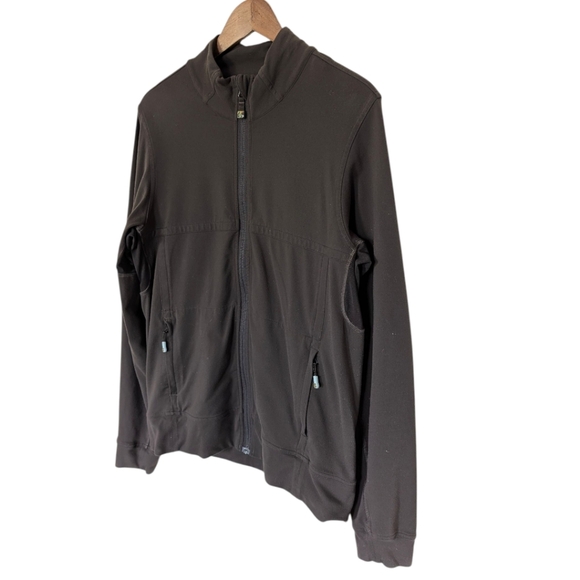 Lululemon Track Jacket Athletic Sport Running Casual Mens Medium Chocolate Brown - Picture 4 of 16